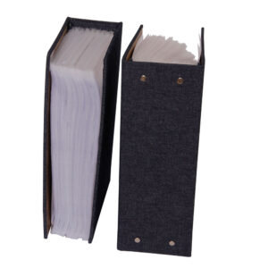 Capa de livro em jeans com envelopes plásticos - Fábio Cartórios